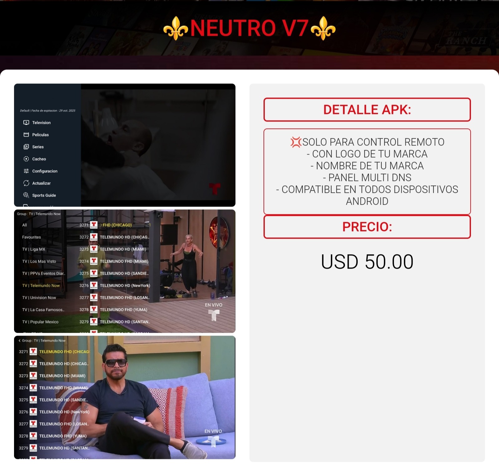 Referencia visual de NEUTRO V7