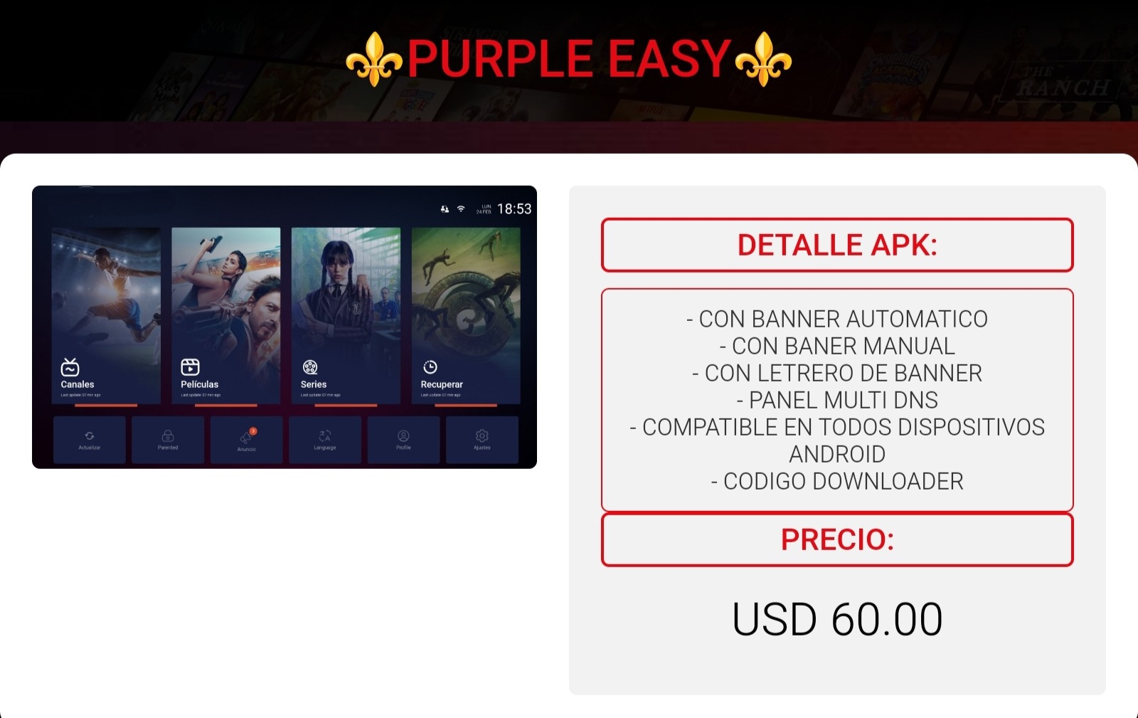 Referencia visual de PURPLE EASY