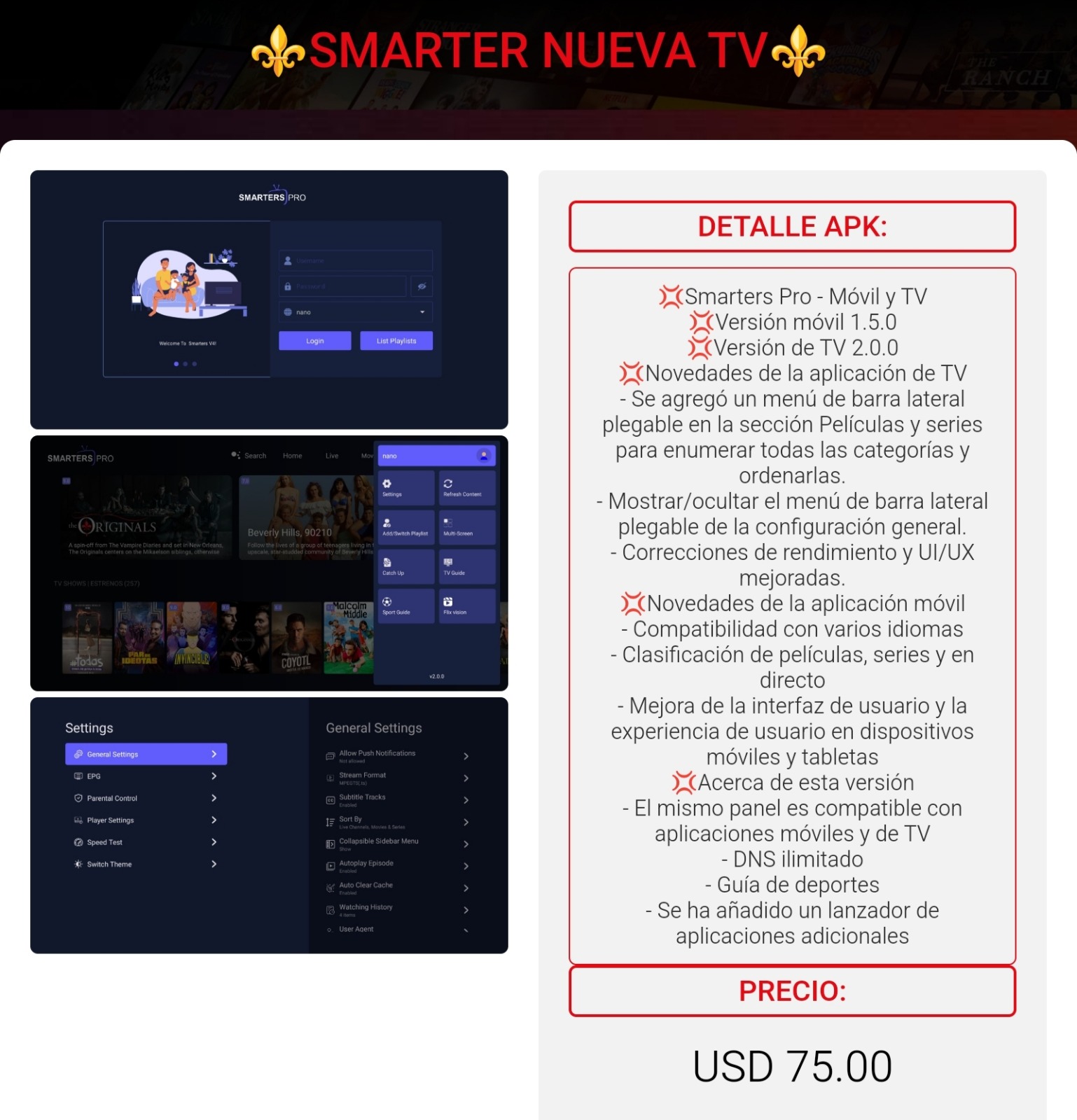 Referencia visual de SMARTER NUEVA TV
