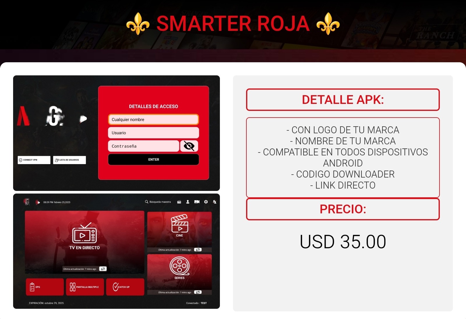 Referencia visual de SMARTER ROJA